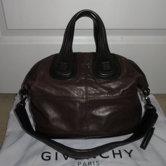 Givenchy Nightingale Small Bi Color Black Brown Lambskin Bag - Picture 9 of 15